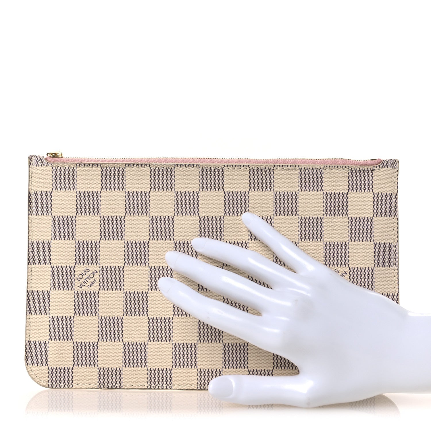 Louis Vuitton Damier Azur Neverfull MM GM Pochette Rose Ballerine