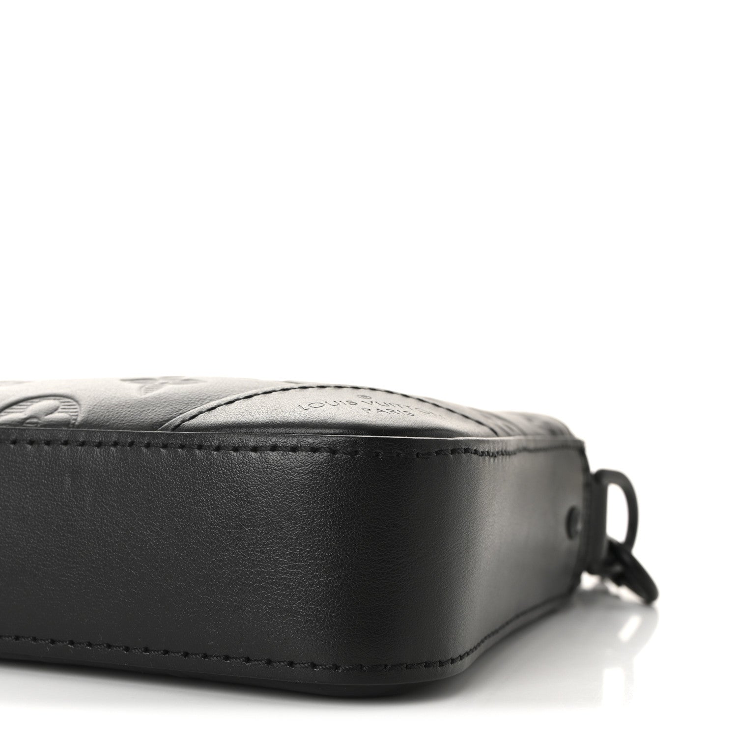 Louis Vuitton Calfskin Monogram Shadow Duo Messenger Black