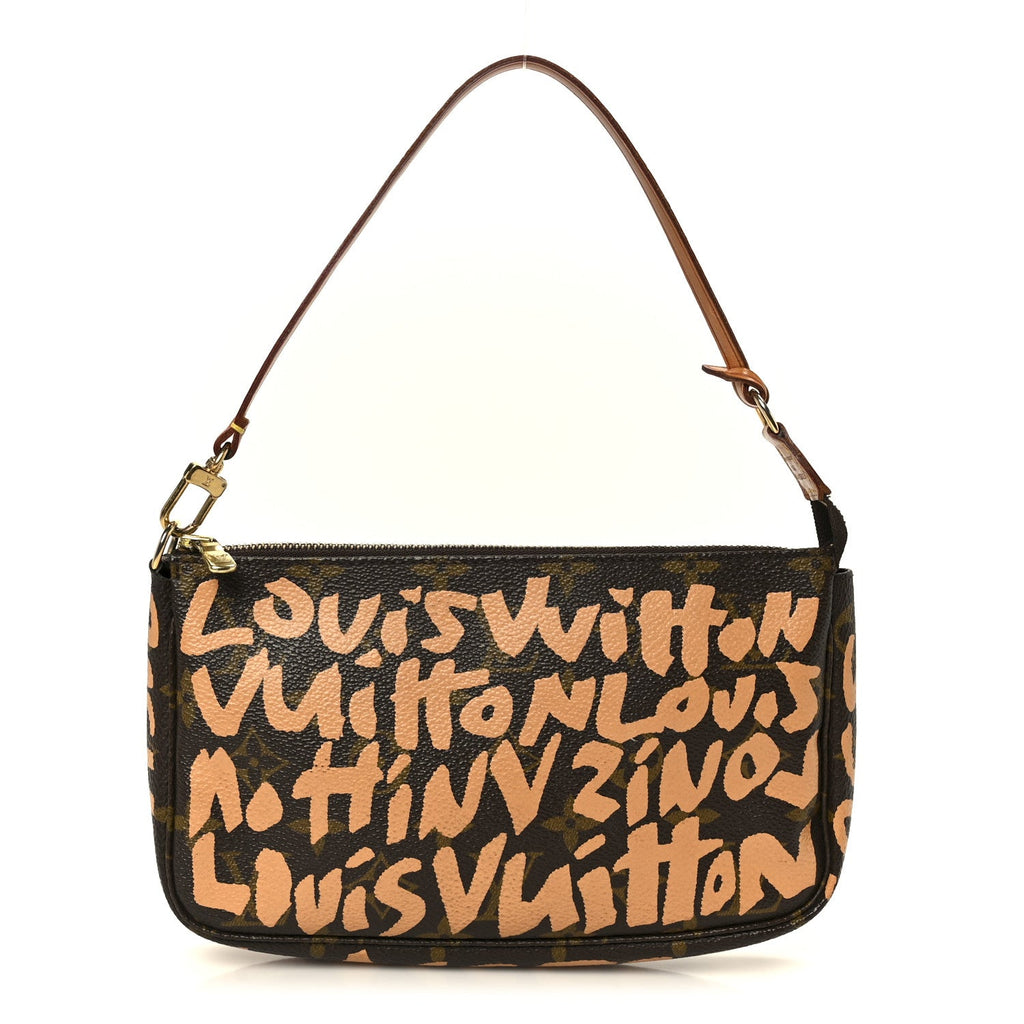 Louis Vuitton Monogram Graffiti Pochette Accessories Peach