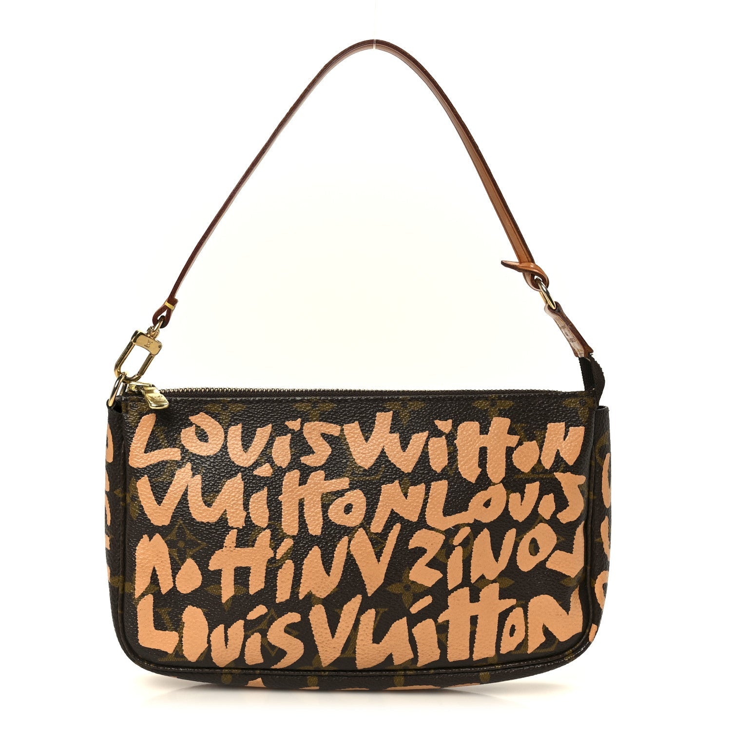 Louis Vuitton Monogram Graffiti Pochette Accessories Peach