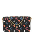 Louis Vuitton Game On Felicie Chain Wallet Black