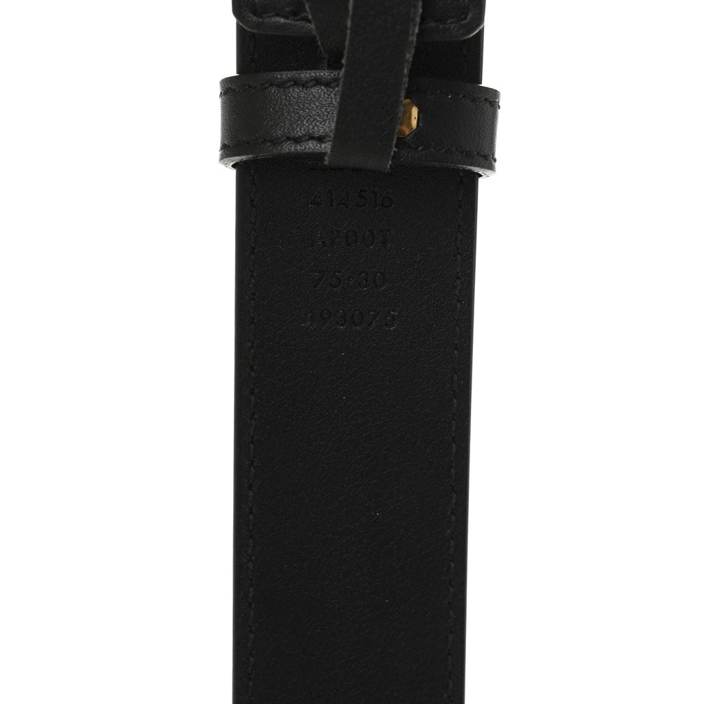 Gucci Calfskin Double G 30mm Belt 75 30 Black