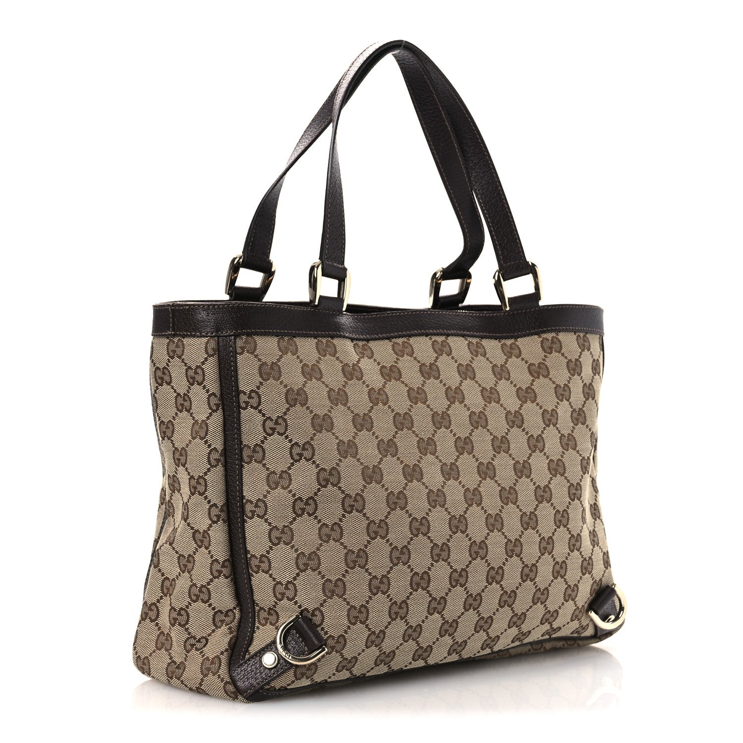 Gucci Monogram Medium Abbey Tote  Brown
