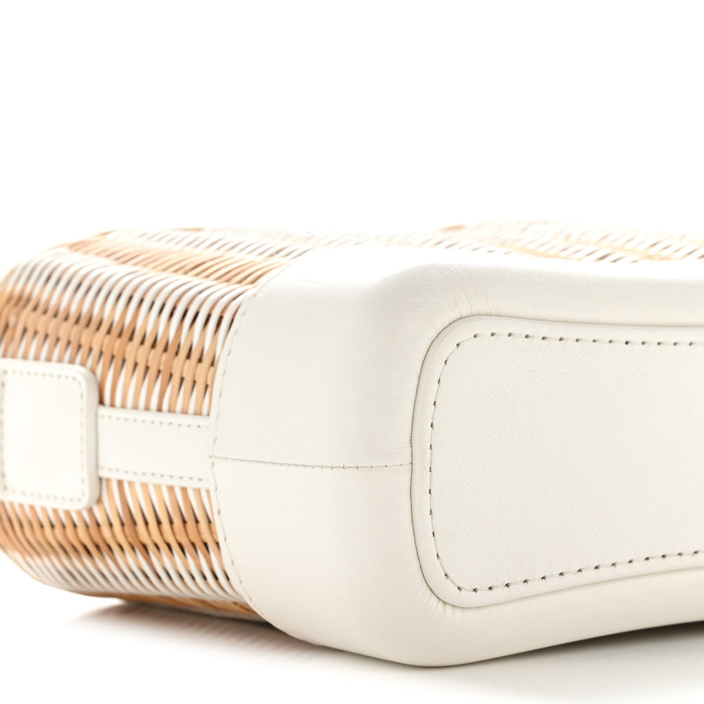 Chanel Rattan Calfskin Small Gabrielle Hobo Beige Ivory