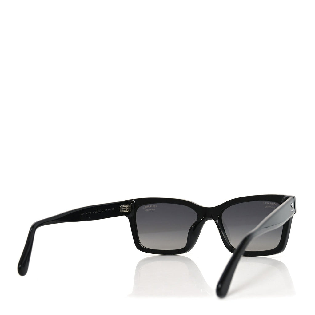 Acetate Polarized Square Sunglasses 5417-A Black