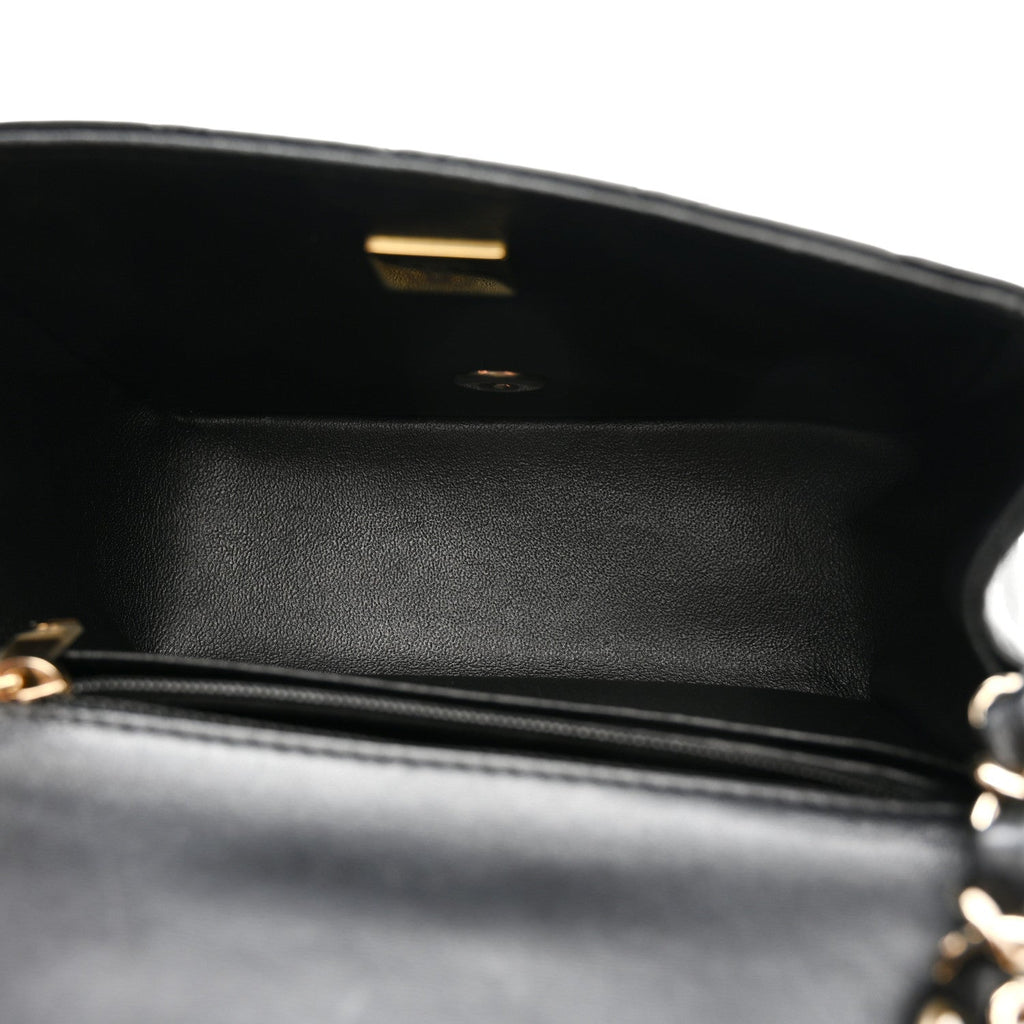 Chanel Lambskin Quilted Mini Square Flap Black
