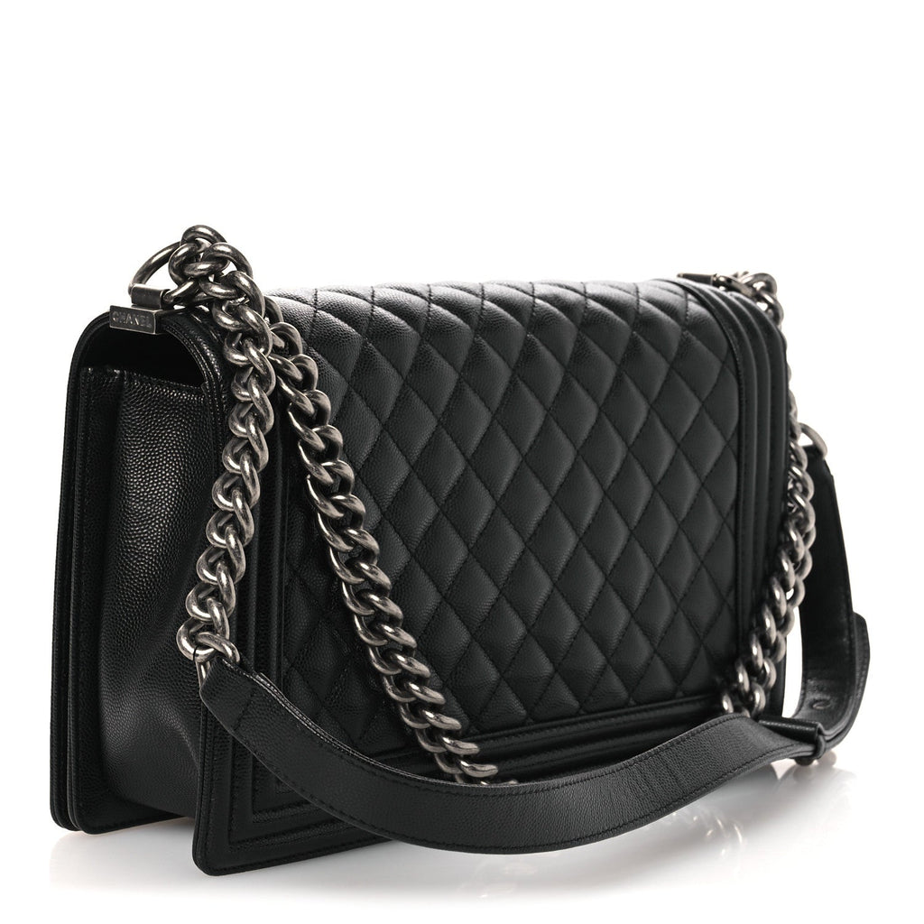 Chanel Caviar Quilted New Medium Boy Flap Black