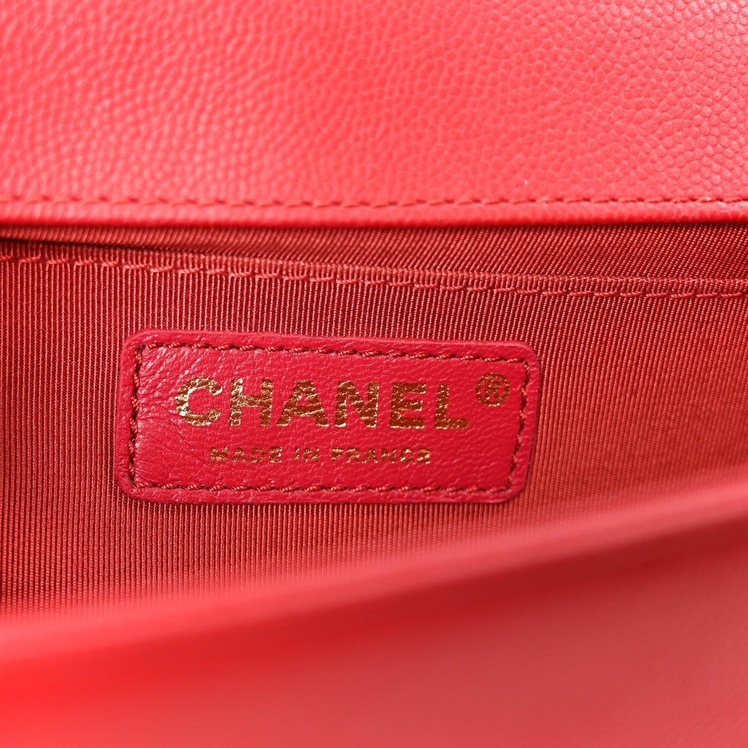 Chanel Caviar Quilted Medium Boy Flap Red