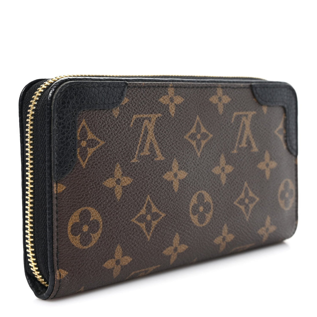 Louis Vuitton Monogram Zippy Retiro Wallet Black