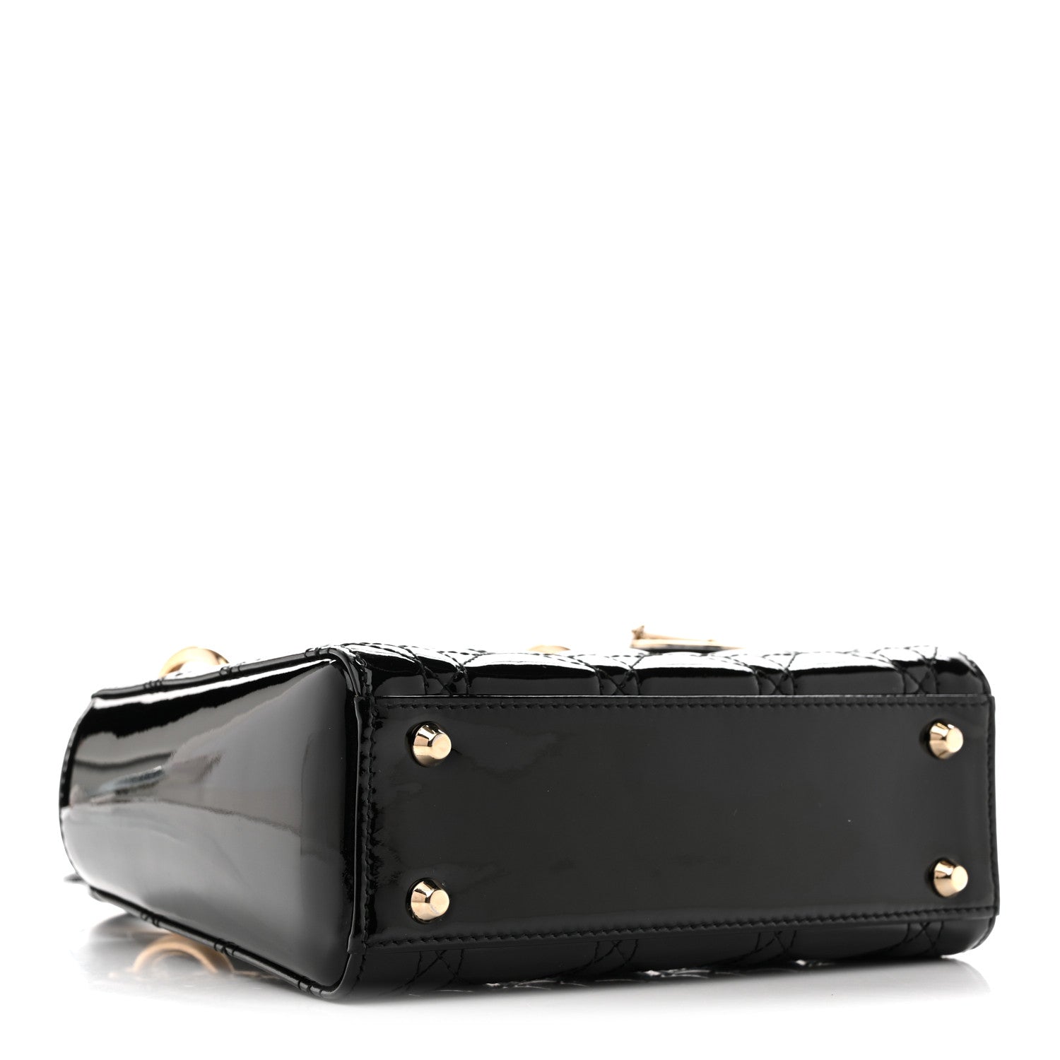 Christian Dior Patent Cannage Mini Lady Dior Black