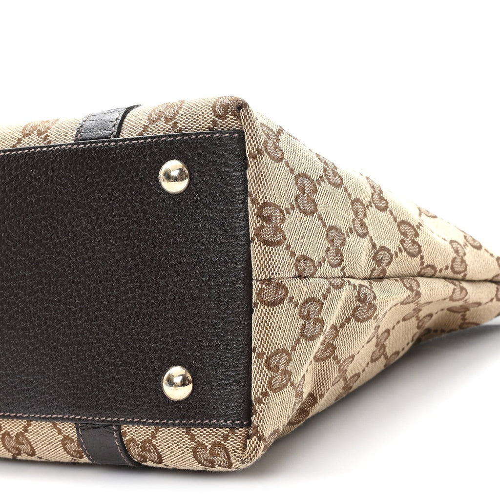Gucci Monogram Medium Abbey Tote Brown
