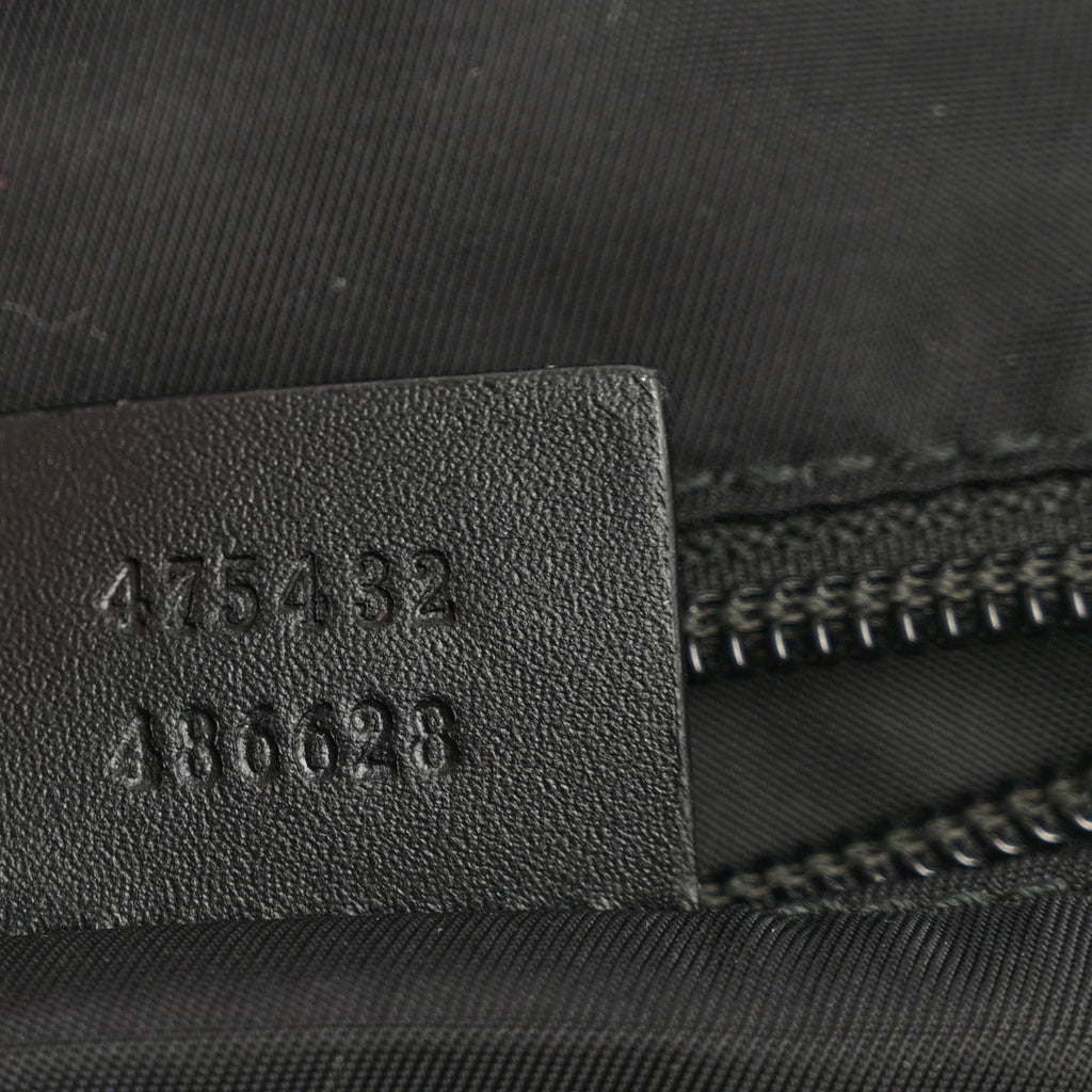 Gucci GG Supreme Monogram Web Flap Messenger Bag Black