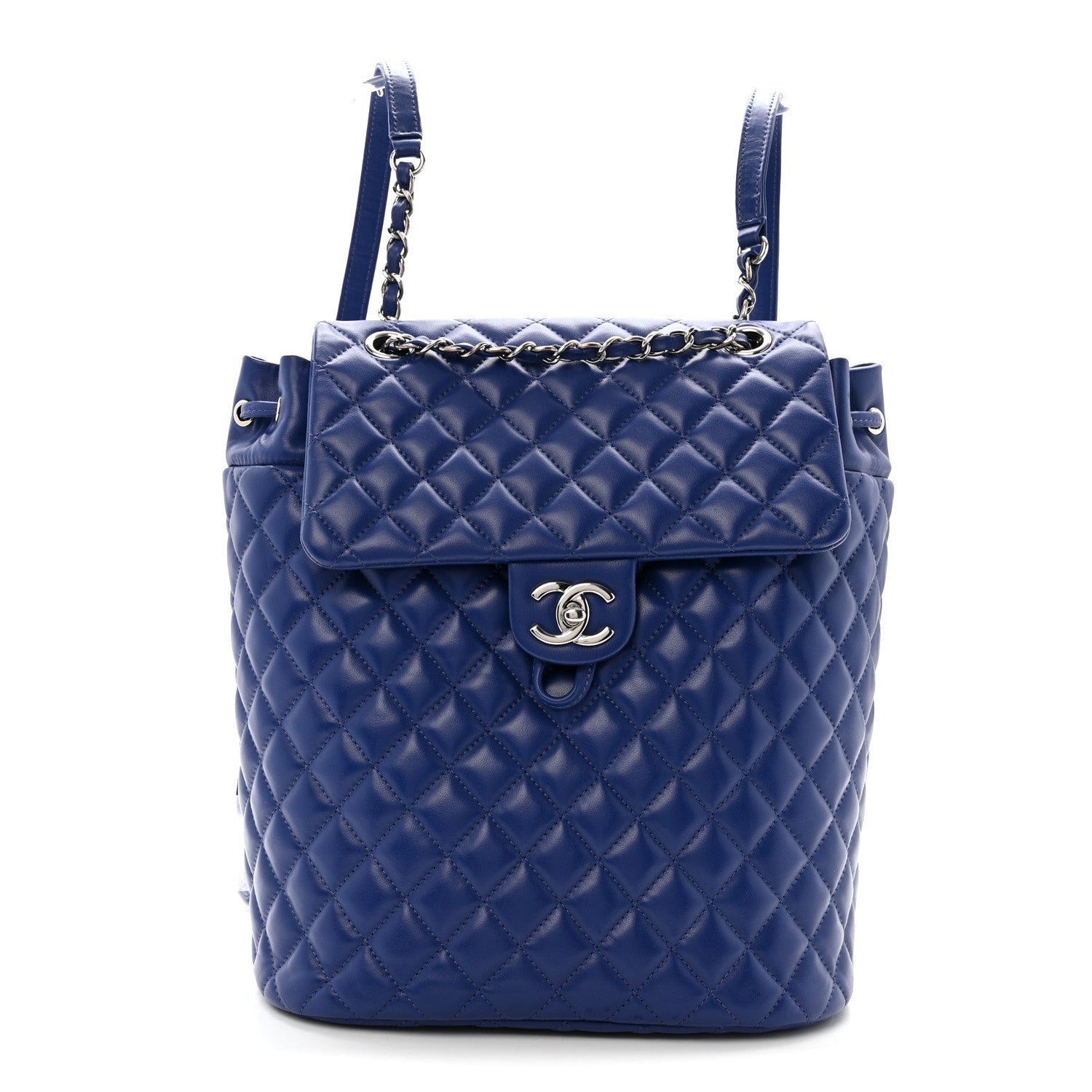 Chanel Lambskin Quilted Large Urban Spirit Backpack Blue