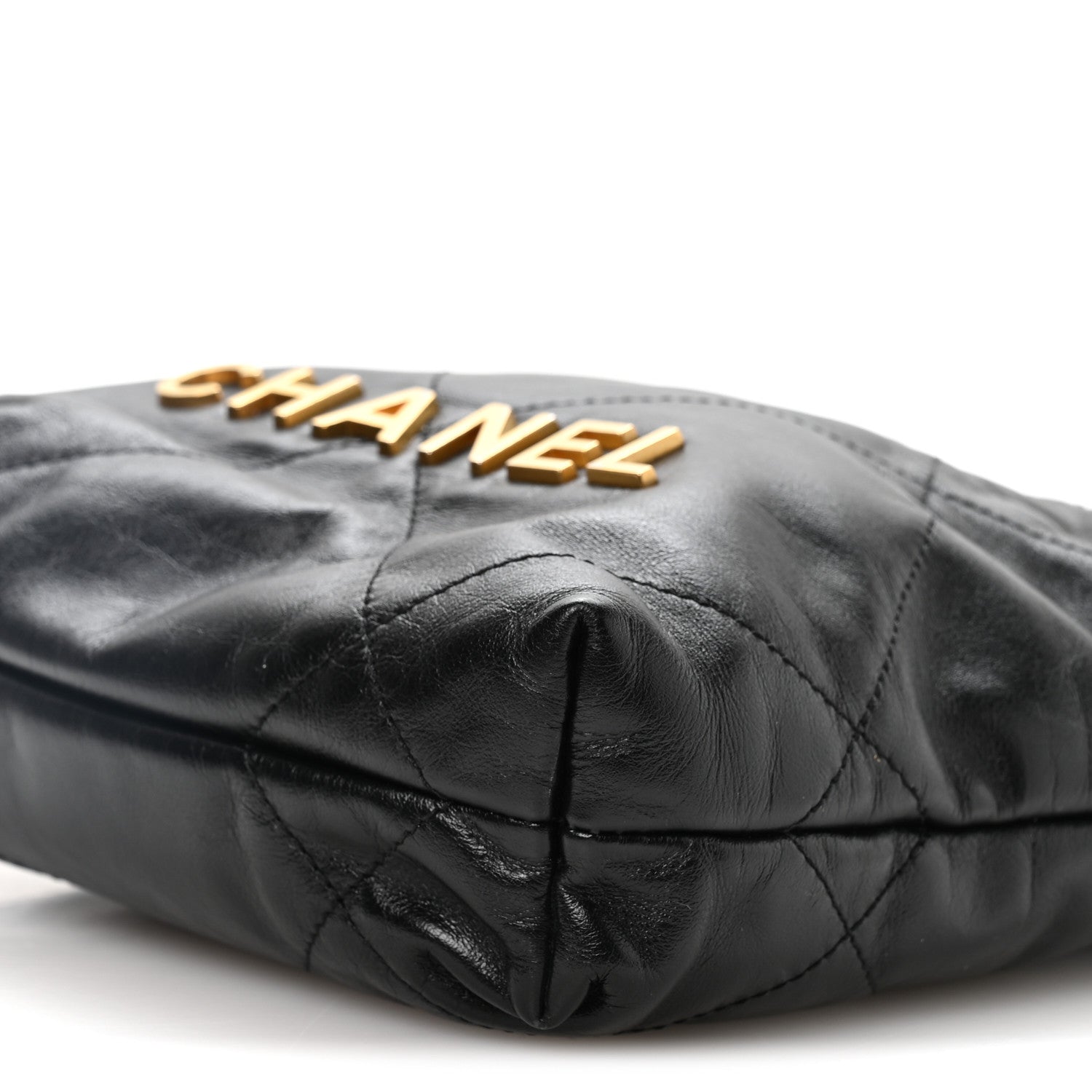 Chanel Shiny Calfskin Quilted Mini Chanel 22 Black