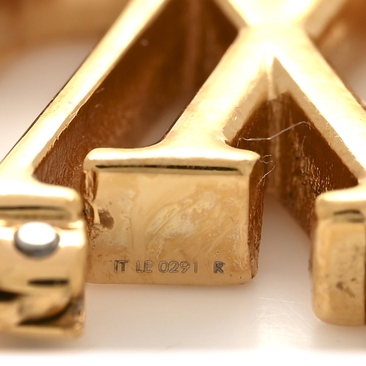 Louis Vuitton Metal Small Louise Hoop Earrings Gold