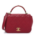 Chanel Caviar Mini Carry Around Flap Bag Red
