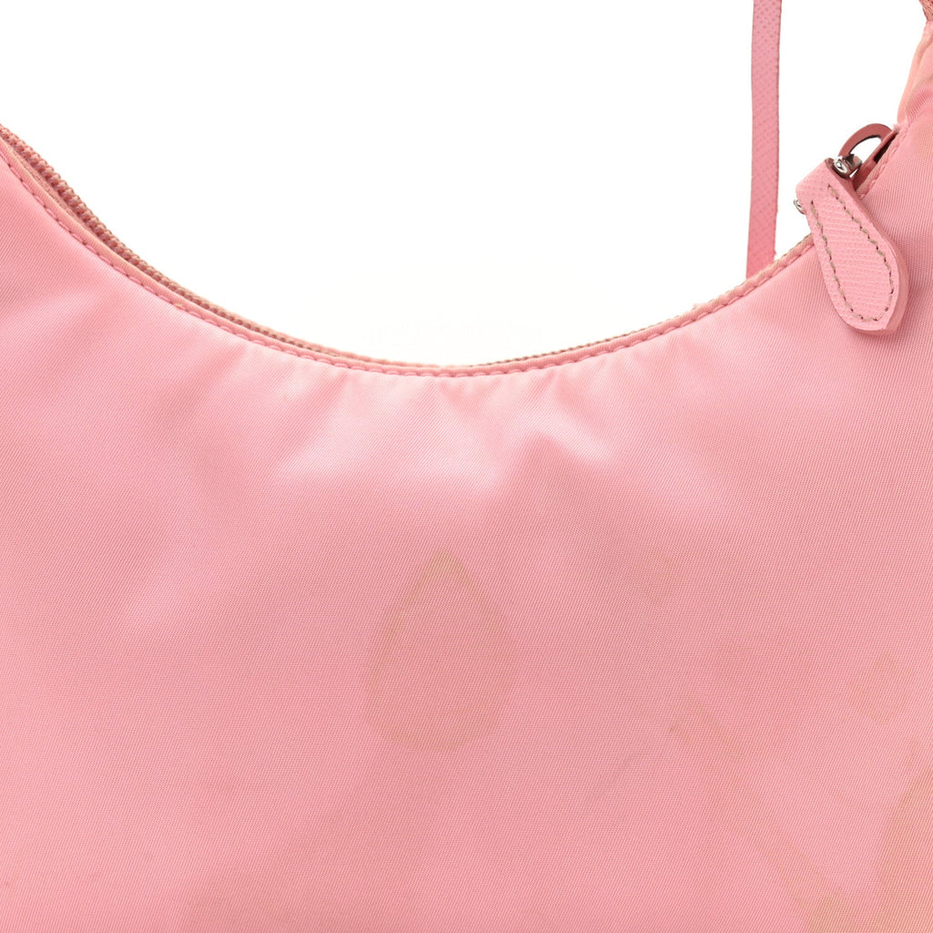 Prada Tessuto Nylon Saffiano Mini Re-Edition 2000 Bag Rosa