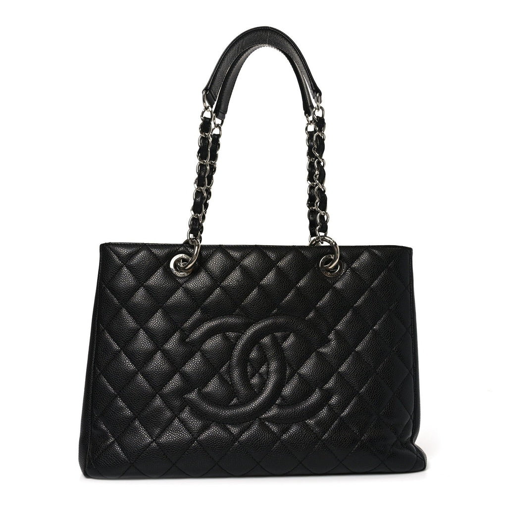 Chanel Caviar Quilted Grand Shopping Tote GST Black