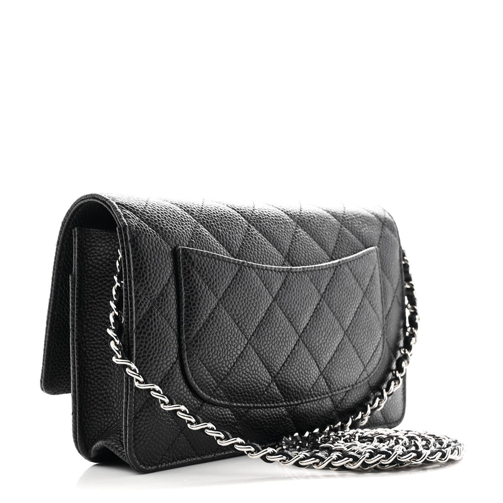 Chanel Caviar Quilted Wallet on Chain WOC Black