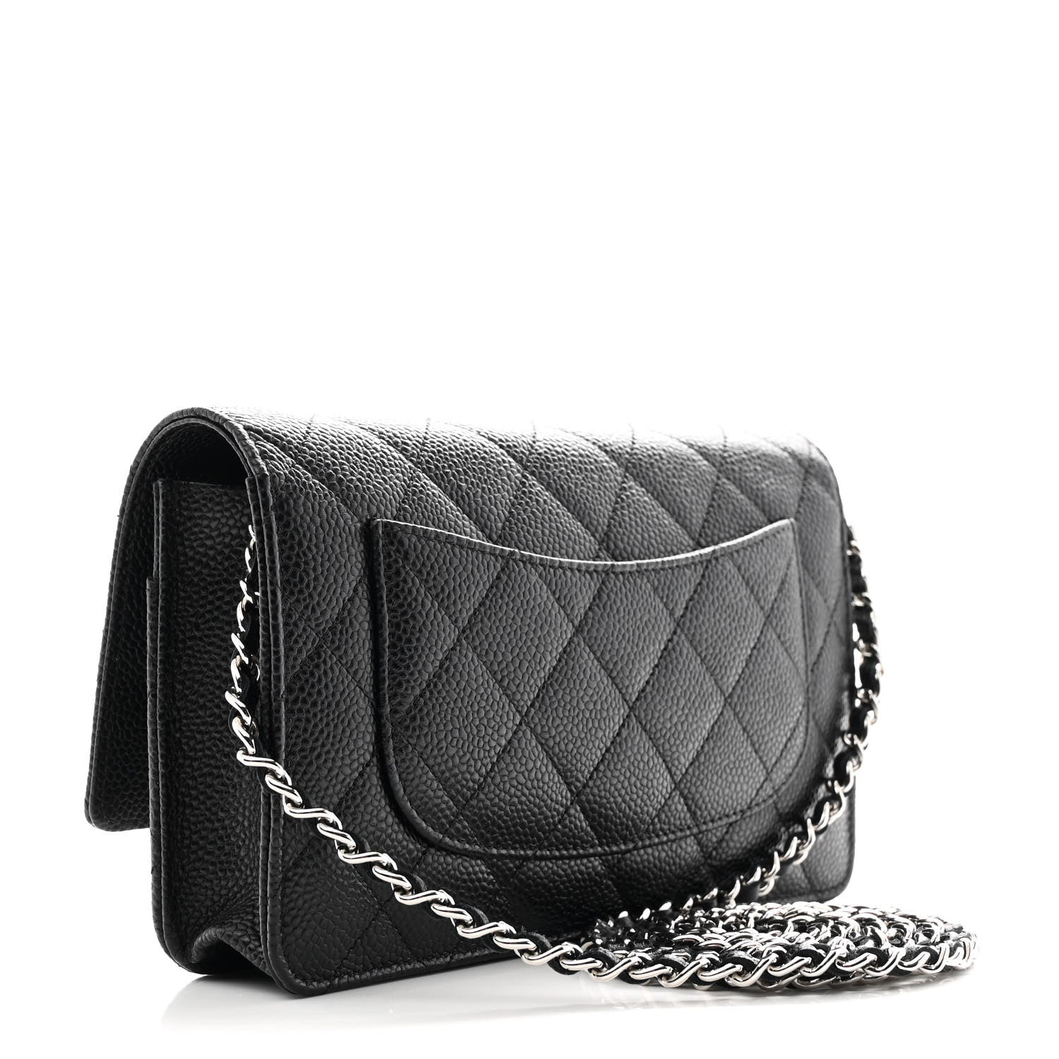 Chanel Caviar Quilted Wallet on Chain WOC Black