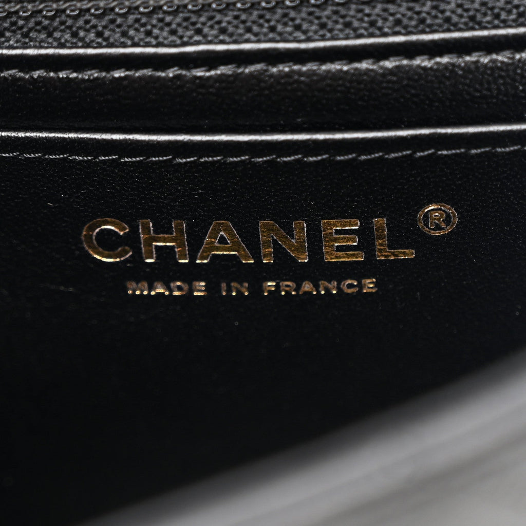 Chanel Lambskin Quilted Mini Rectangular Flap Black