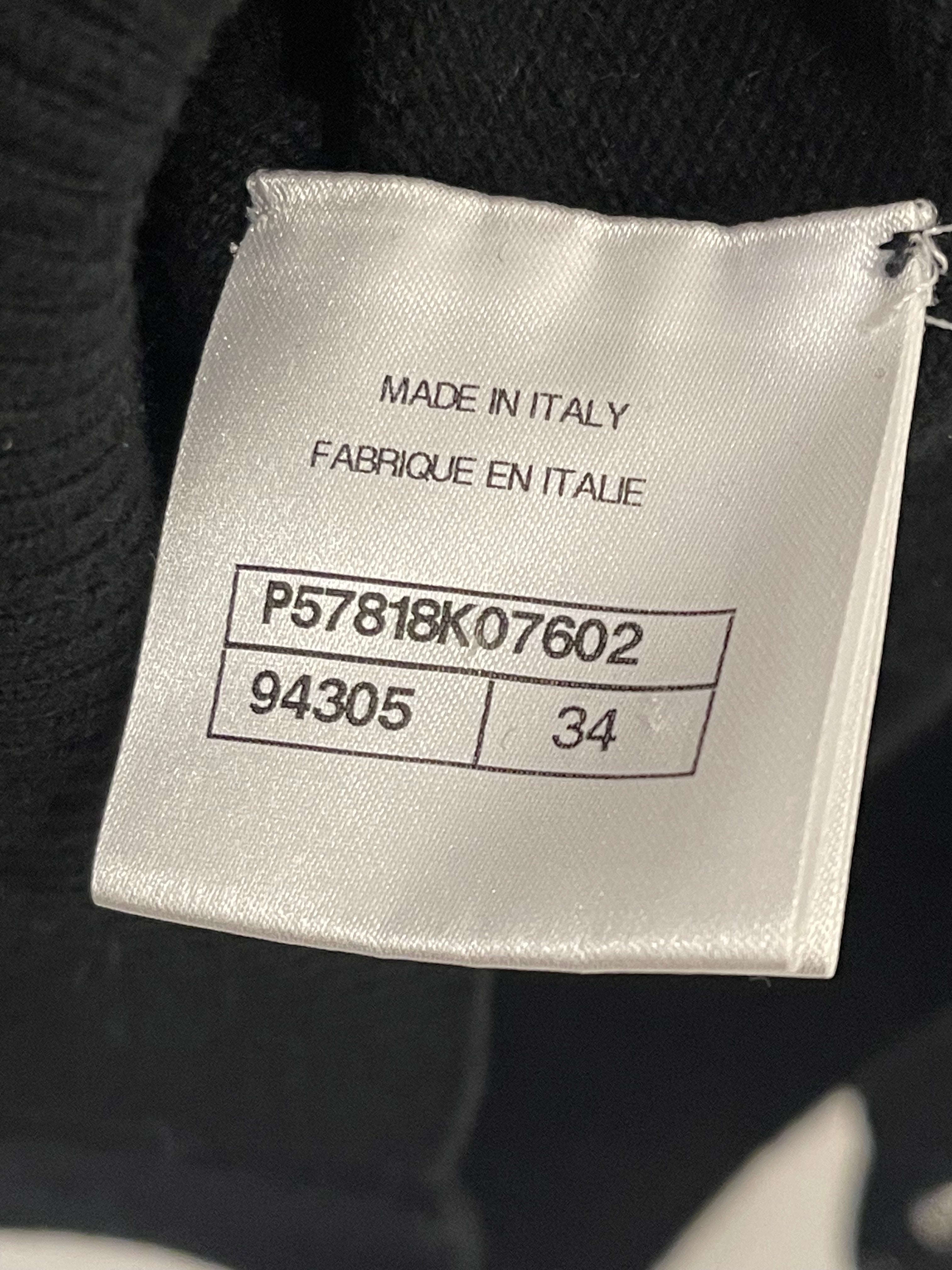 Chanel Black Mirror Embellished Jumper with CC Logo and Sequin Details Size FR 34 (UK 6)