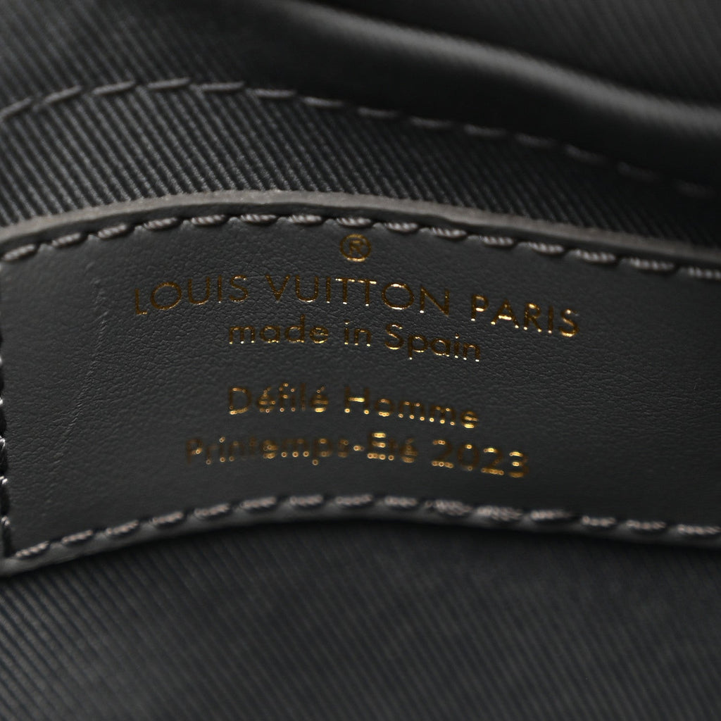 Louis Vuitton Calfskin Monogram Embossed Cruiser Messenger Dark Shadow Gray