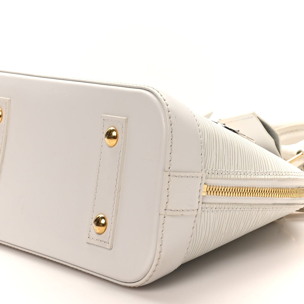 Louis Vuitton Epi Love Lock Alma BB White