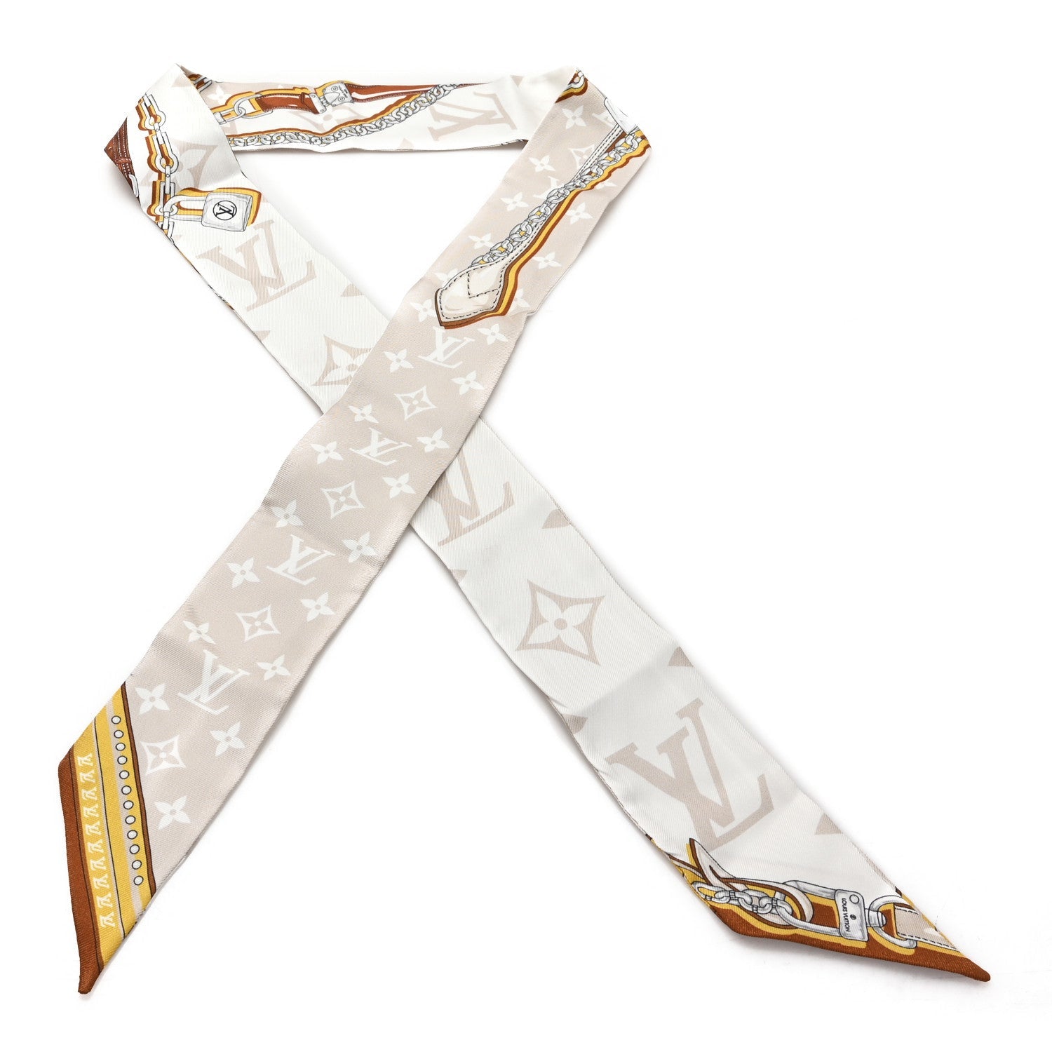 Louis Vuitton Silk Mix And Straps Bandeau Beige Clair