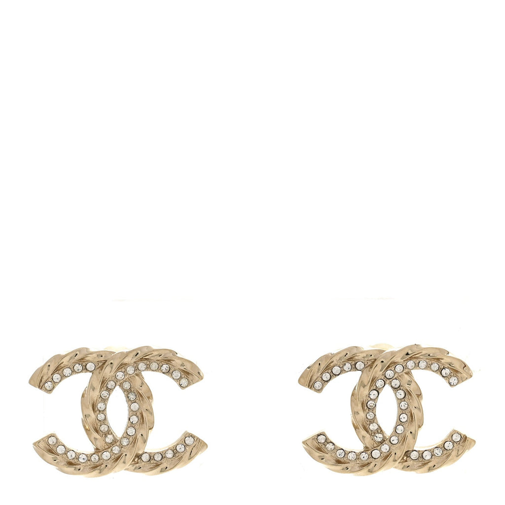 Crystal CC Earrings Gold