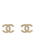 Crystal CC Earrings Gold