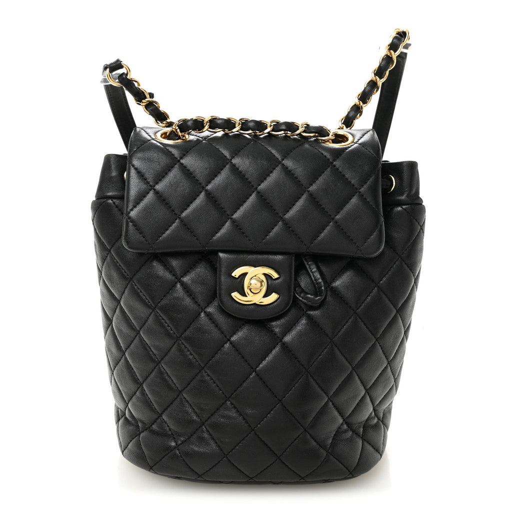 Chanel Calfskin Quilted Mini Urban Spirit Backpack Black