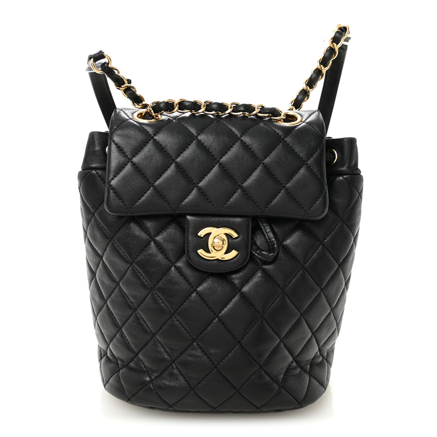 Chanel Calfskin Quilted Mini Urban Spirit Backpack Black