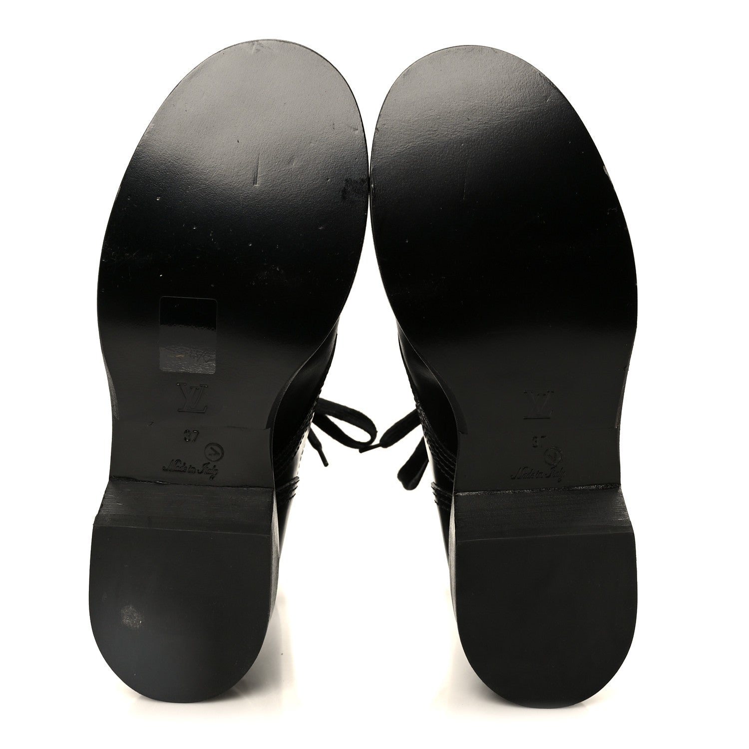 Louis Vuitton Calfskin Monogram Metropolis Flat Ranger Boots 37 Black