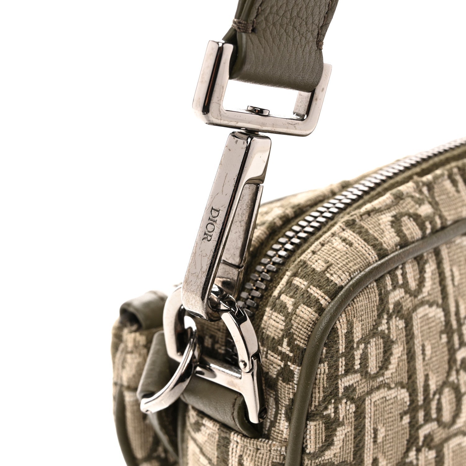 Christian Dior Oblique Saddle Triple Pouch Green