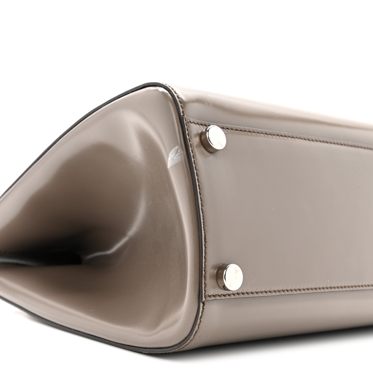 Gucci Regent Calfskin Large Lady Lock Flap Top Handle Bag Grey