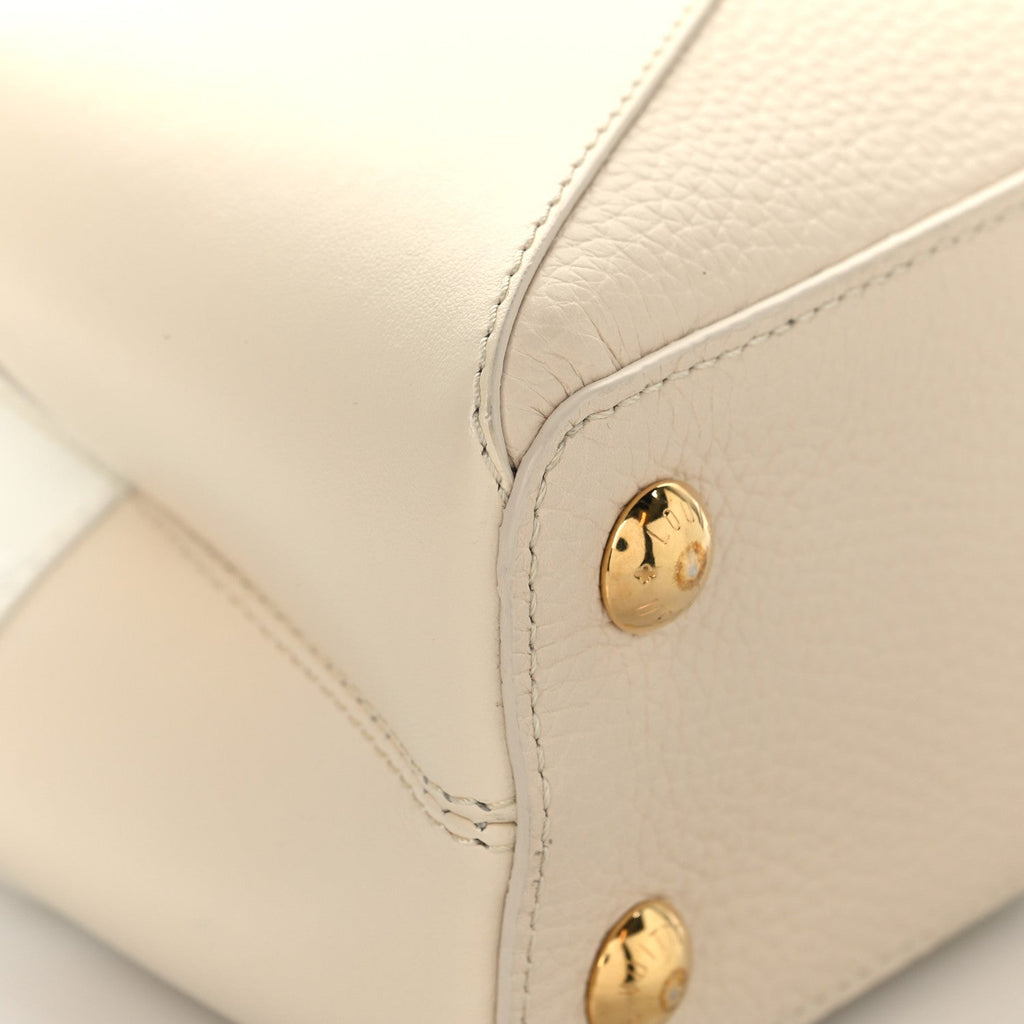 Louis Vuitton Taurillon Gelato Capucines BB Tonal Vanilla Beige
