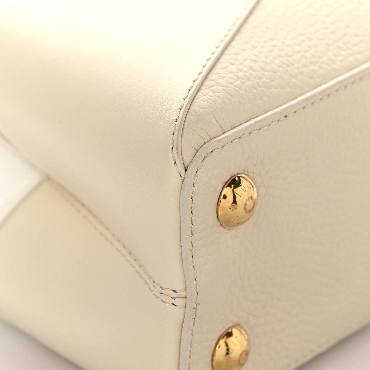 Louis Vuitton Taurillon Gelato Capucines BB Tonal Vanilla Beige