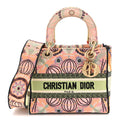 Christian Dior Canvas Embroidered In Lights Medium Lady D-Lite Multicolor