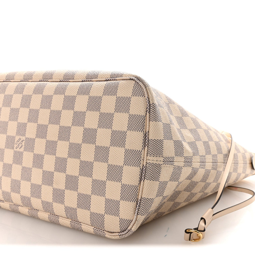 Louis Vuitton Damier Azur Braided Neverfull MM Pink