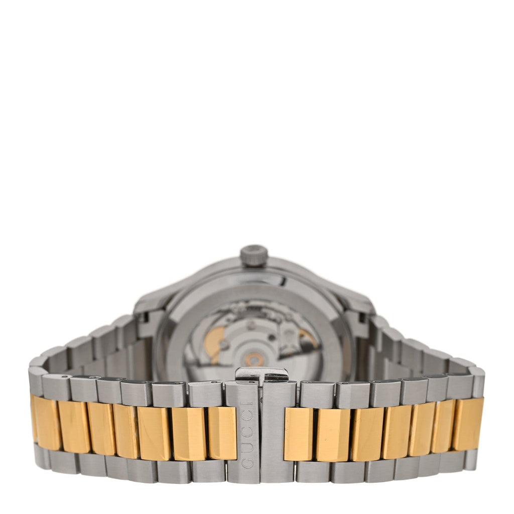 Gucci Stainless Steel Malachite 38mm G-Timeless Two Tone Bee Automatic Watch