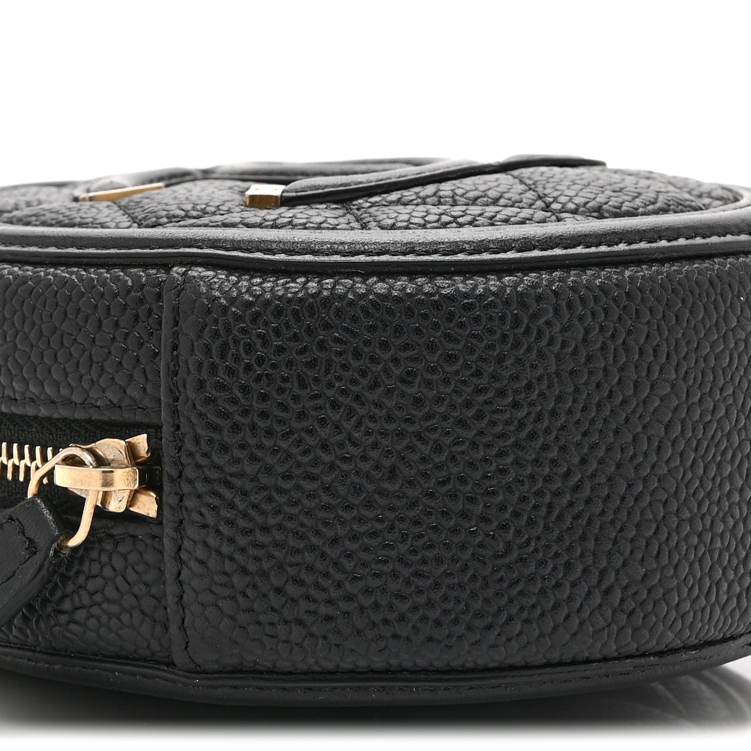 Chanel Caviar Quilted Round Filigree Crossbody Black