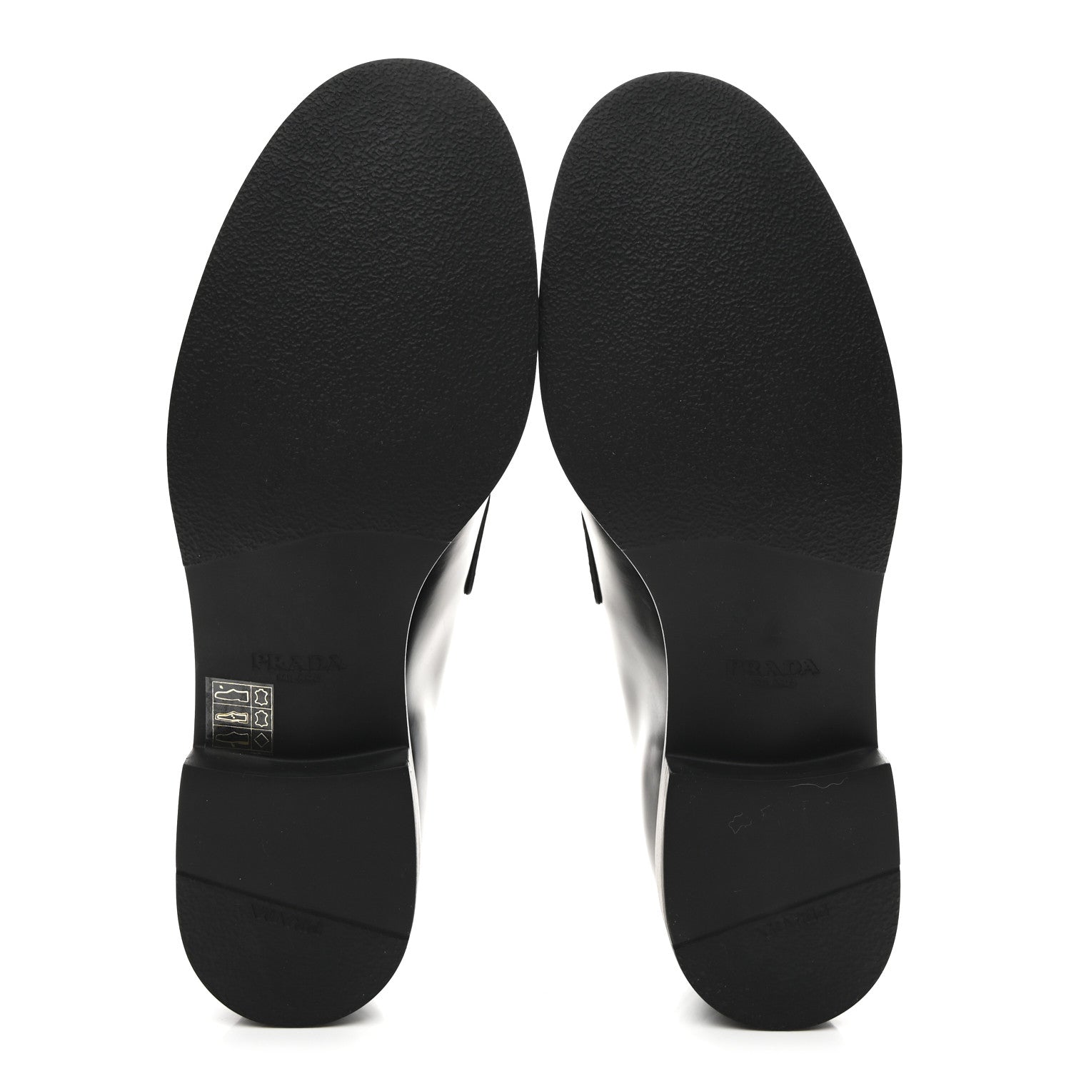 Prada Spazzolato Loafers 37.5 Black