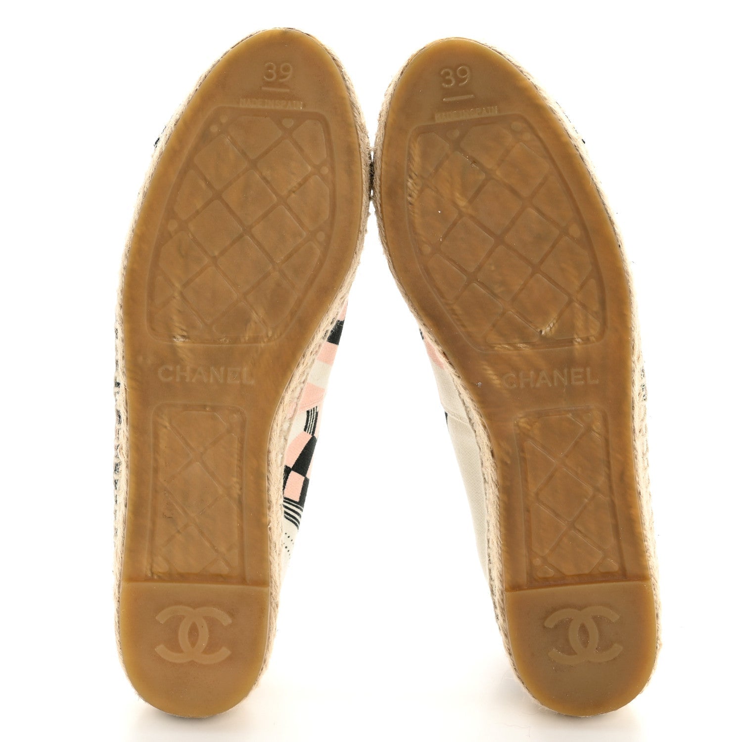Fabric CC Espadrilles 39 Pink White Black