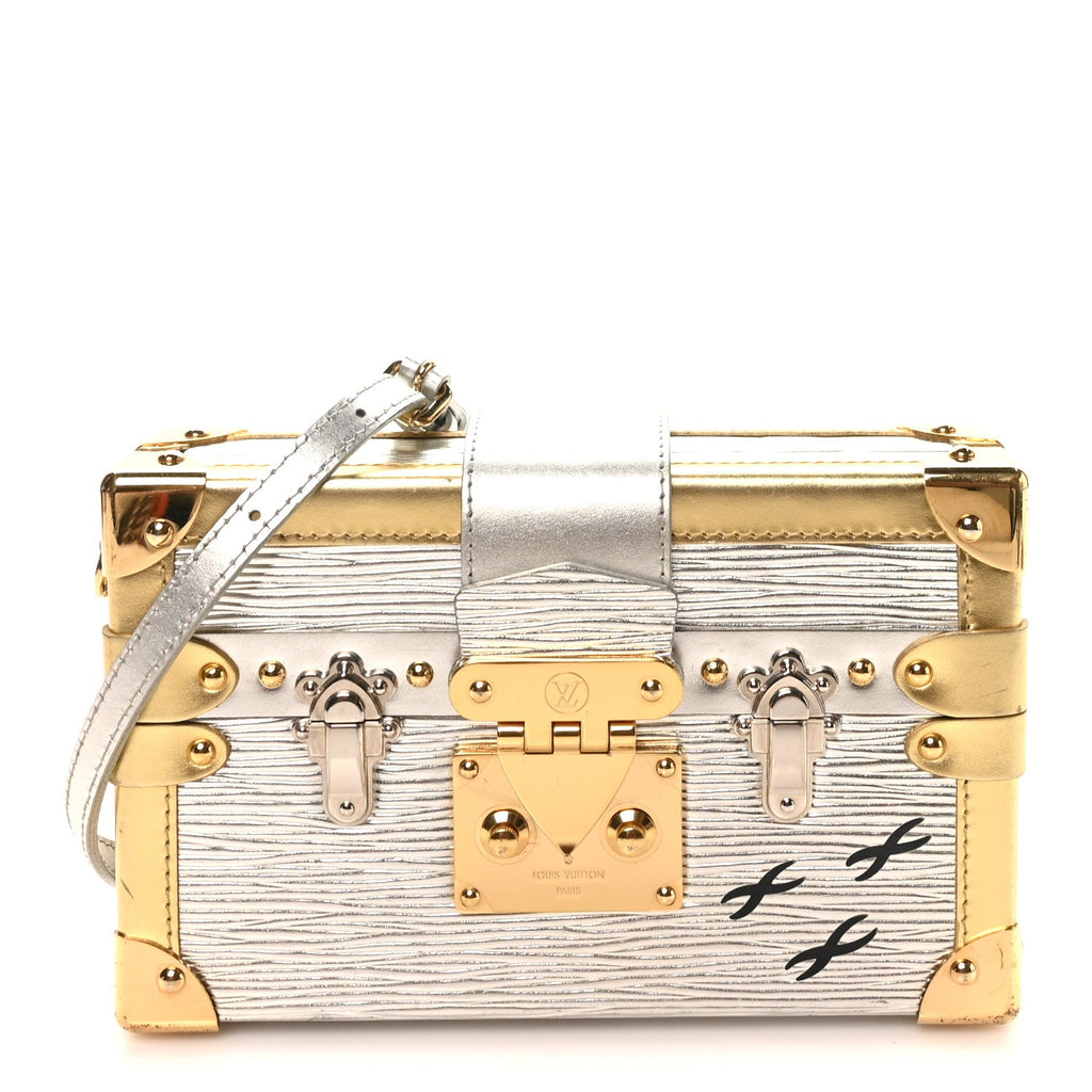 Louis Vuitton Metallic Epi Petite Malle Silver