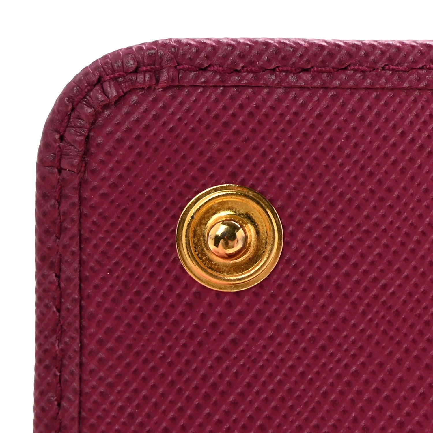 Prada Saffiano Metal Continental Flap Travel Wallet Ametista