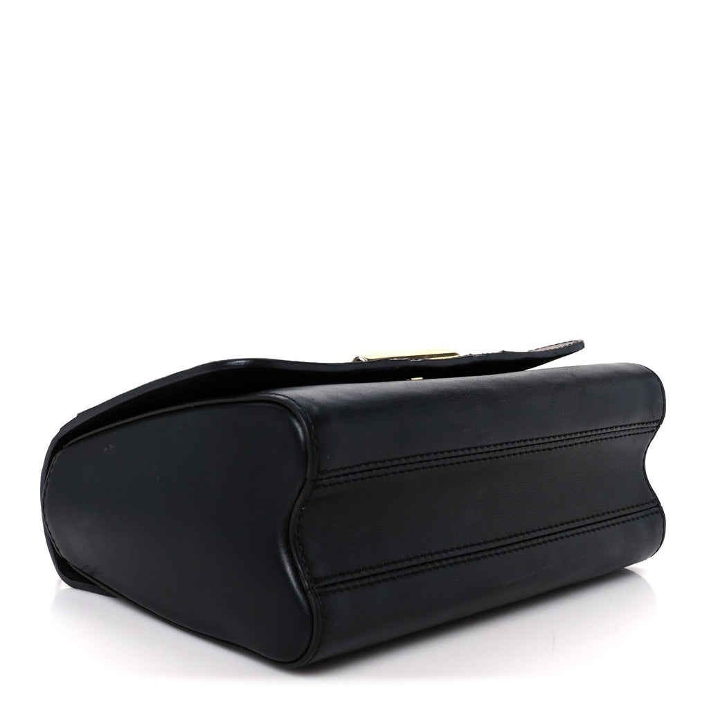 Louis Vuitton Veau Satin Monogram Twist Shoulder Bag MM Black