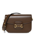 Gucci Azalea Calfskin Horsebit 1955 Shoulder Bag Brown Sugar