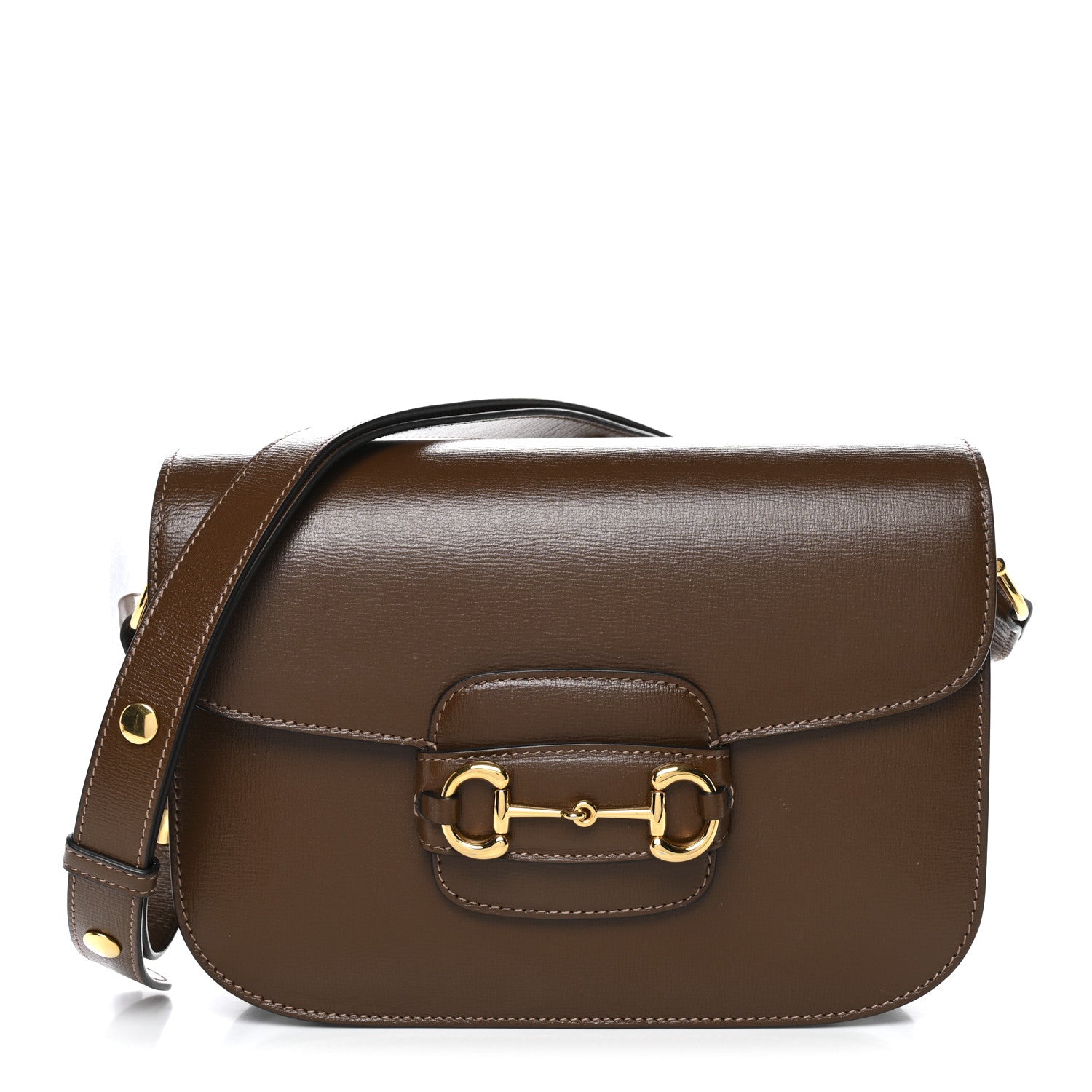 Gucci Azalea Calfskin Horsebit 1955 Shoulder Bag Brown Sugar
