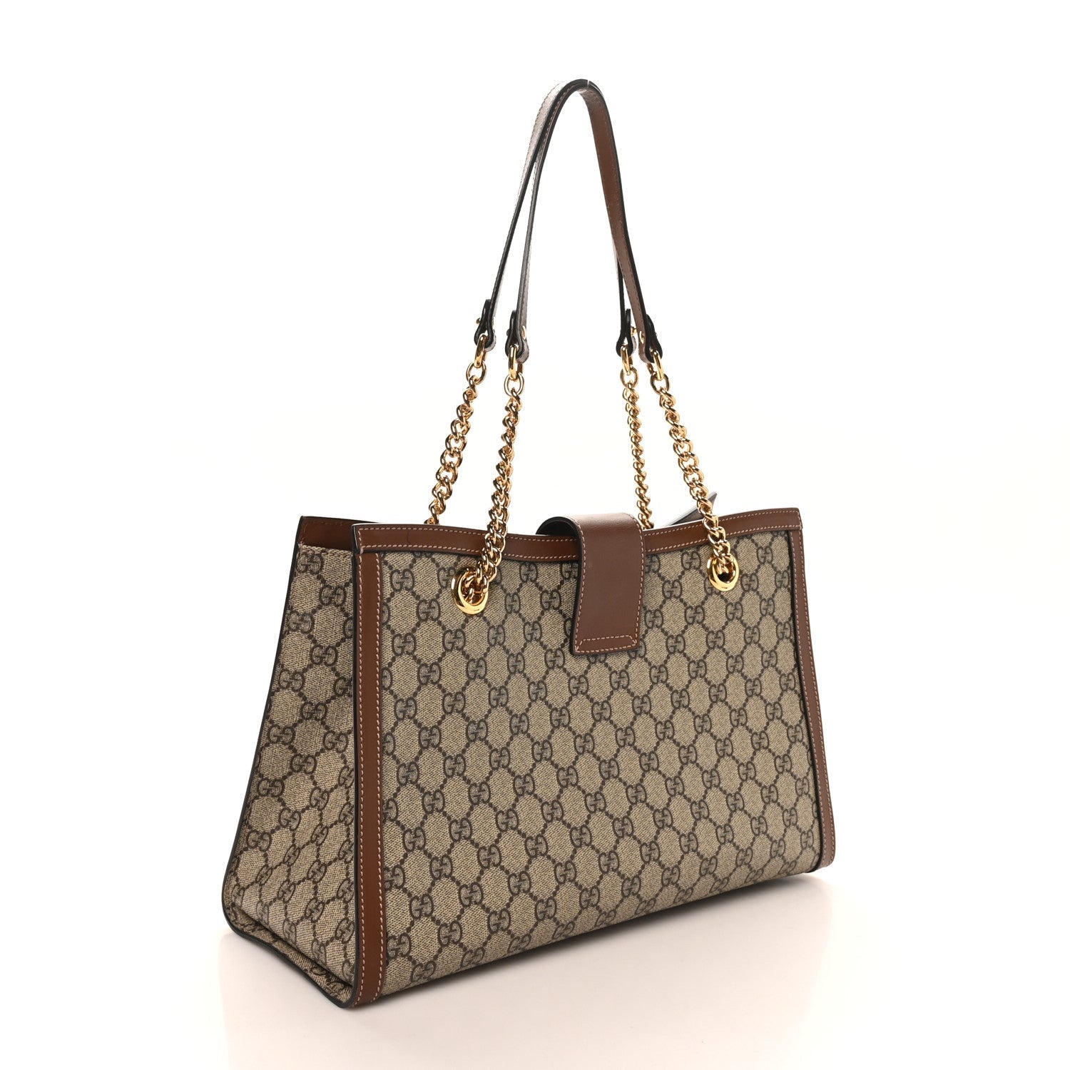 Gucci GG Supreme Monogram Medium Padlock Tote Beige Cuir